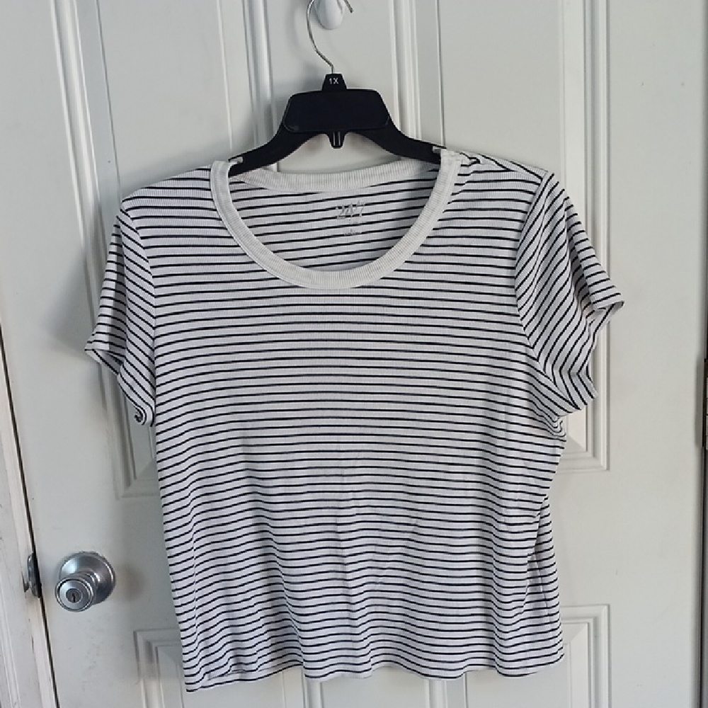 Classic Striped Black and White Women's Top